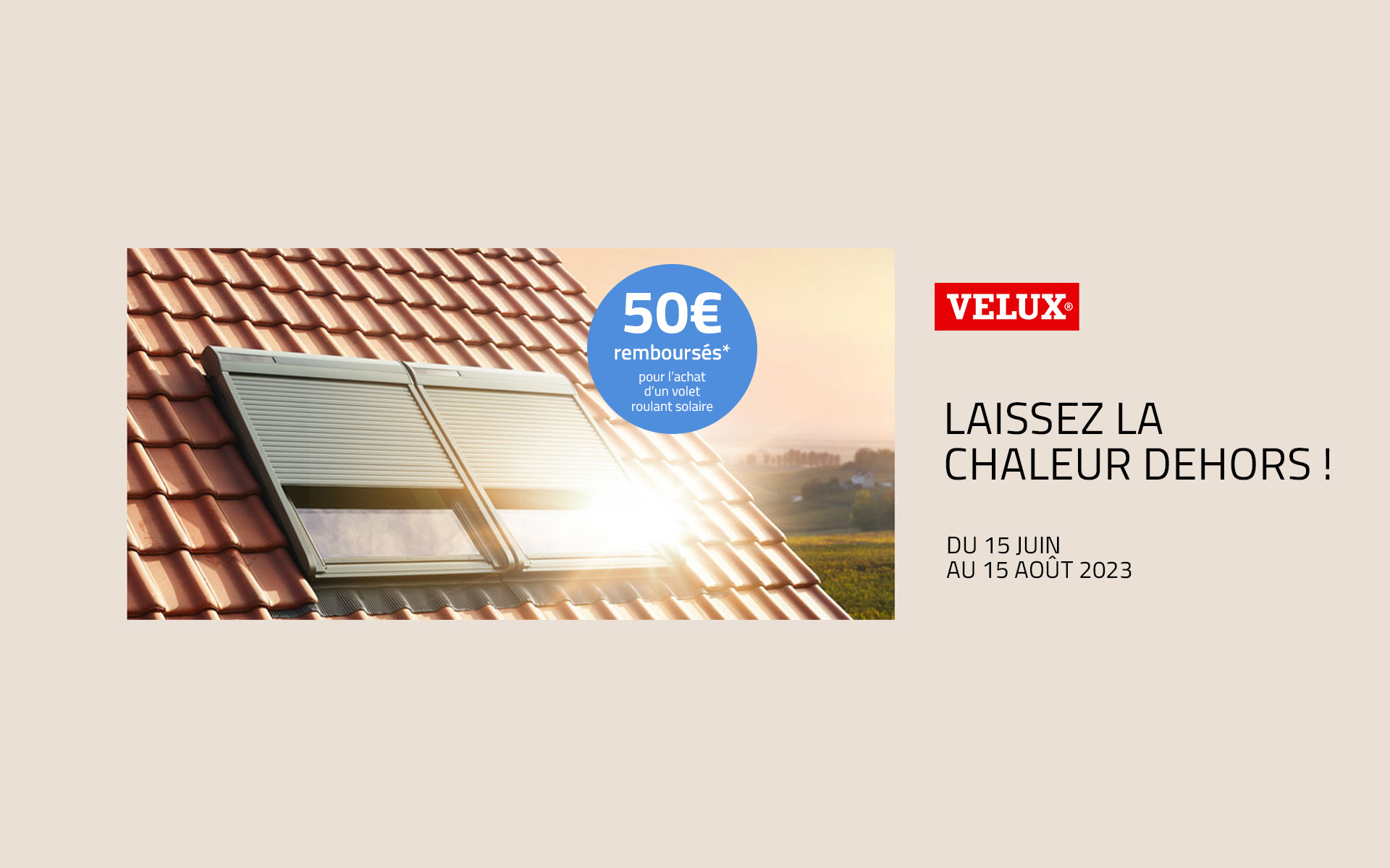 Velux promo volets roulants solaires 2023