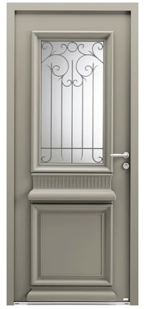 Porte Heliopolis, en aluminium, inspiration classique