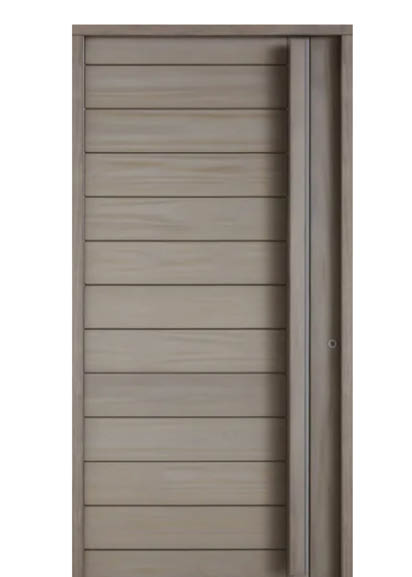Porte perenne, en bois, inspiration contemporaine