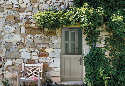 Porte Montmartre, inspiration traditionnelle, porte d'entrée en bois