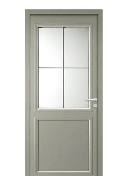 Porte Langeais, en bois et aluminium (mixte), inspiration classique