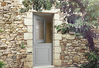 Porte Langeais, en bois et aluminium (mixte), inspiration classique