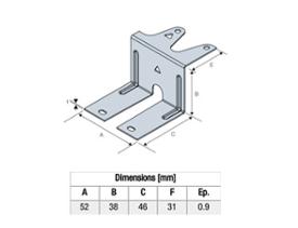 CLIPS ENTRETOISES ZS 38N Acier galvanisé DX51D + Z275