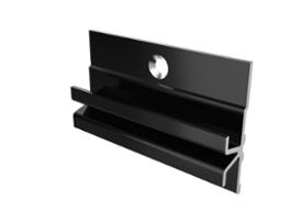 CLIPS ABOUTAGE NOIR ALUMINIUM ANODISÉ - SILVADEC