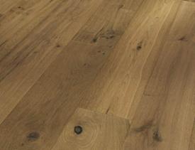 Parquet contrecollé chêne classic fumé effet raboté main - huile naturelle