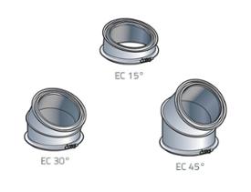 Conduit de cheminée isolé - élément de coude - inox galva