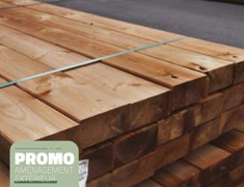 PROMO - OSSATURE RABOTÉE PIN CL.4 MARRON 95 x 195 mm