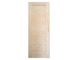 Porte S2A sapin contemporaine avec rainures