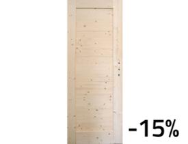 BLOC PORTE BOIS MASSIF S2A CONTEMPORAINE 1 PNX SAPIN À NOEUDS-À RECOUVREMENT