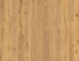 Promo Parquet contrecollé Chêne "Sauvage" brossé verni mat