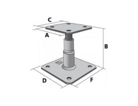 PIED DE POTEAU RÉGLABLE - TYPE APB